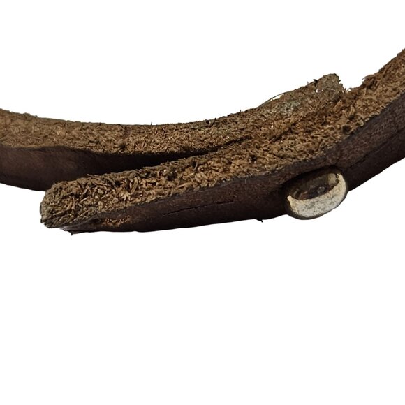 Vintage Brown Leather Bracelet You And Me Copper Plate Love Gift Jewelry Women - Picture 4 of 6